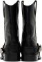 Toga Virilis SSENSE Exclusive Black Leather Buckled Boots - Thumbnail 2