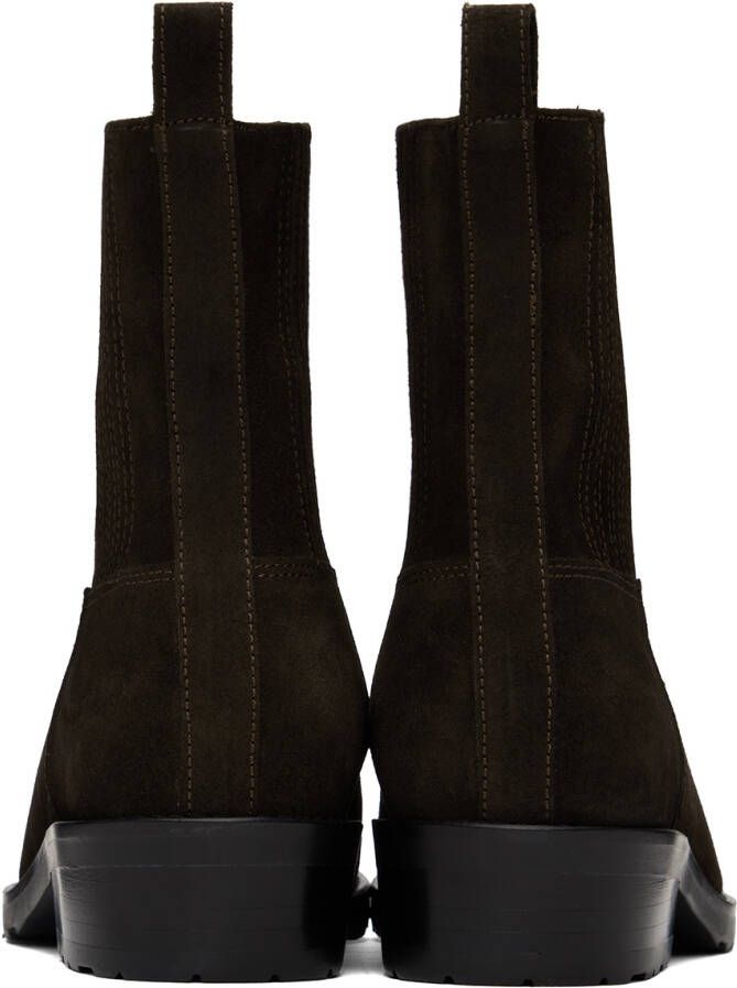 Toga Virilis SSENSE Exclusive Brown Embroidered Chelsea Boots