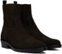 Toga Virilis SSENSE Exclusive Brown Embroidered Chelsea Boots - Thumbnail 4
