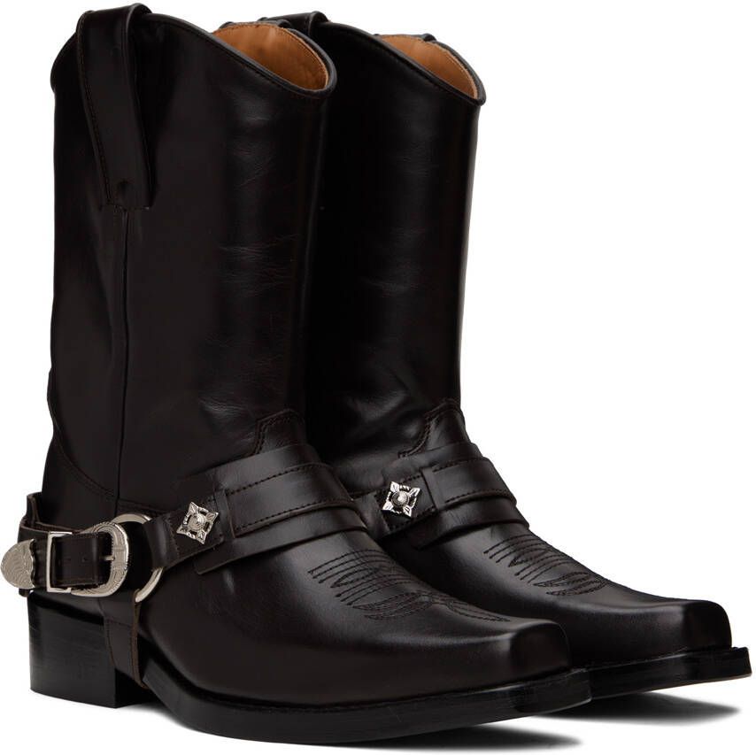 Toga Virilis SSENSE Exclusive Brown Western Boots
