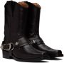Toga Virilis SSENSE Exclusive Brown Western Boots - Thumbnail 4