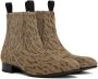 TOM FORD Beige Leopard Chelsea Boots - Thumbnail 4
