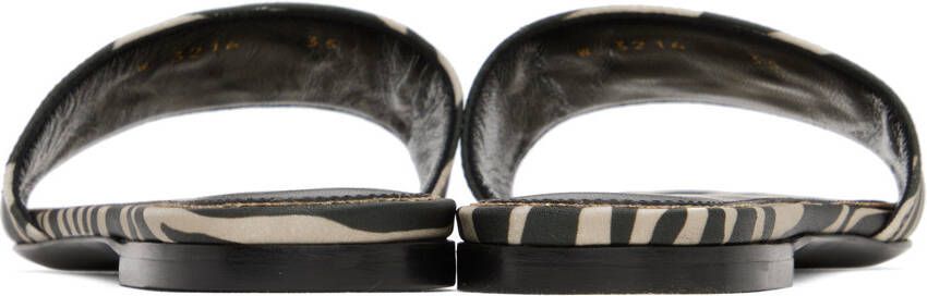 TOM FORD Black & Beige Logo Sandals
