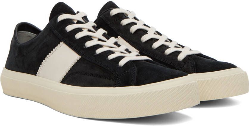 TOM FORD Black & Off-White Cambridge Sneakers