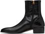 TOM FORD Black Croc-Embossed Boots - Thumbnail 3