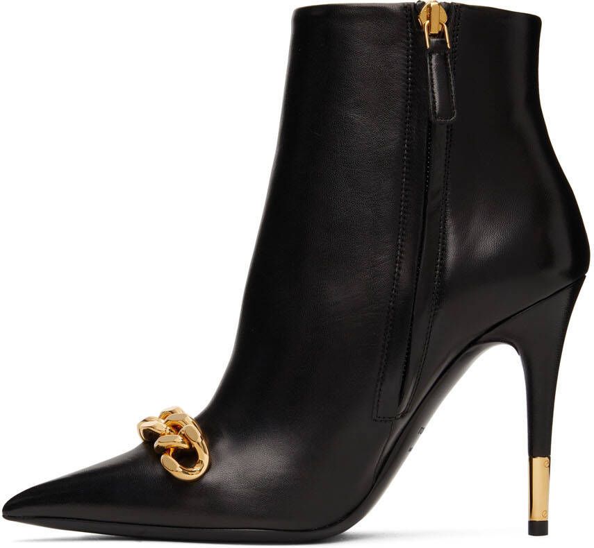 TOM FORD Black Iconic Chain Boots