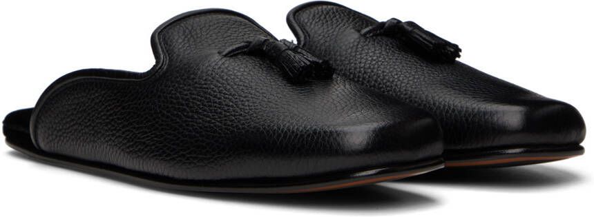 TOM FORD Black Leather Loafers