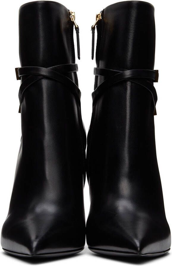 TOM FORD Black Leather Padlock 105 Ankle Boots
