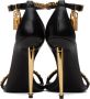 TOM FORD Black Padlock Chain Heeled Sandals - Thumbnail 2