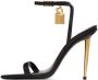 TOM FORD Black Padlock Pointy Naked Heeled Sandals - Thumbnail 3