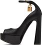 TOM FORD Black Peep Toe Platform Heeled Sandals - Thumbnail 3