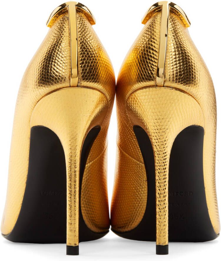 TOM FORD Gold Iconic T Pumps