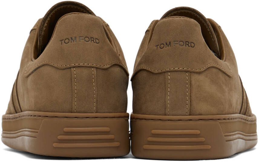 TOM FORD Khaki Suede Radcliffe Sneakers