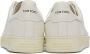 TOM FORD Off-White Grained Leather Warwick Sneakers - Thumbnail 4