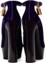 TOM FORD Purple Peep Toe Platform Heeled Sandals - Thumbnail 2