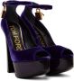 TOM FORD Purple Peep Toe Platform Heeled Sandals - Thumbnail 4