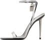 TOM FORD Silver Padlock Pointy Naked Sandals - Thumbnail 3