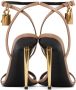 TOM FORD Taupe Padlock Pointed Naked Heeled Sandals - Thumbnail 2