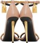 TOM FORD Taupe Padlock Pointy Naked Heeled Sandals - Thumbnail 2