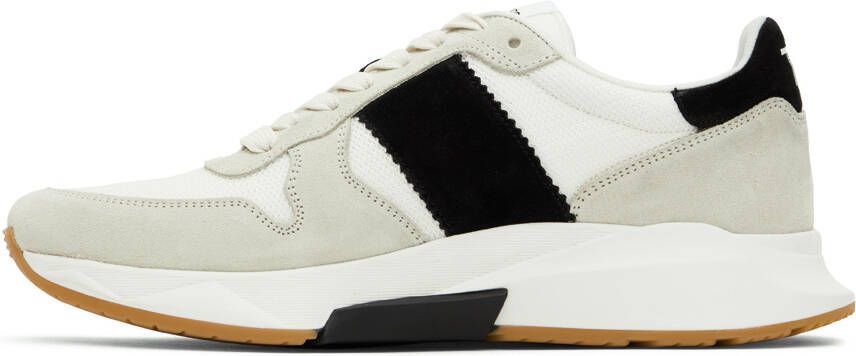 TOM FORD White & Gray Jagga Sneakers