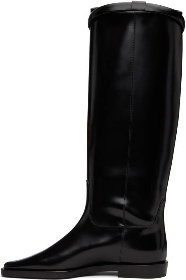 TOTEME Black 'The Riding' Tall Boots