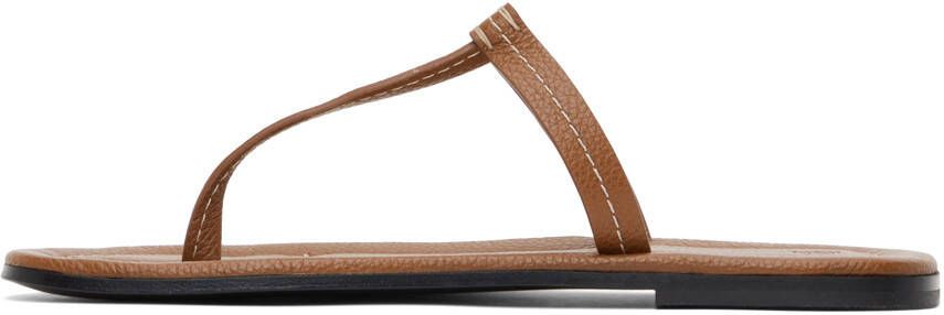 TOTEME Tan 'The T-Strap' Sandals