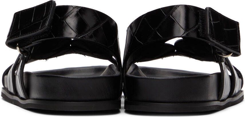 Totême Black Chunky Flat Sandals