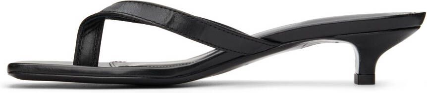 TOTEME Black Heeled Flip Flops