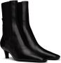 Totême Black Mid Heel Ankle Boots - Thumbnail 4