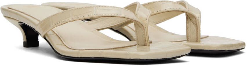 TOTEME Off-White 'The Flip-Flop' Heeled Sandals