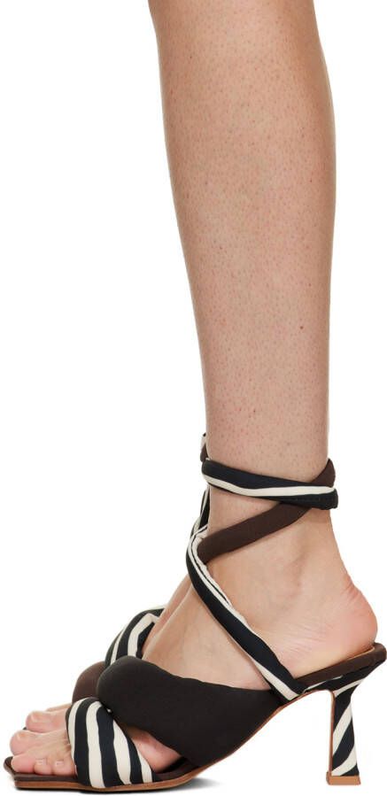 Ugo Paulon Black & Brown Yuri 2 Heeled Sandals