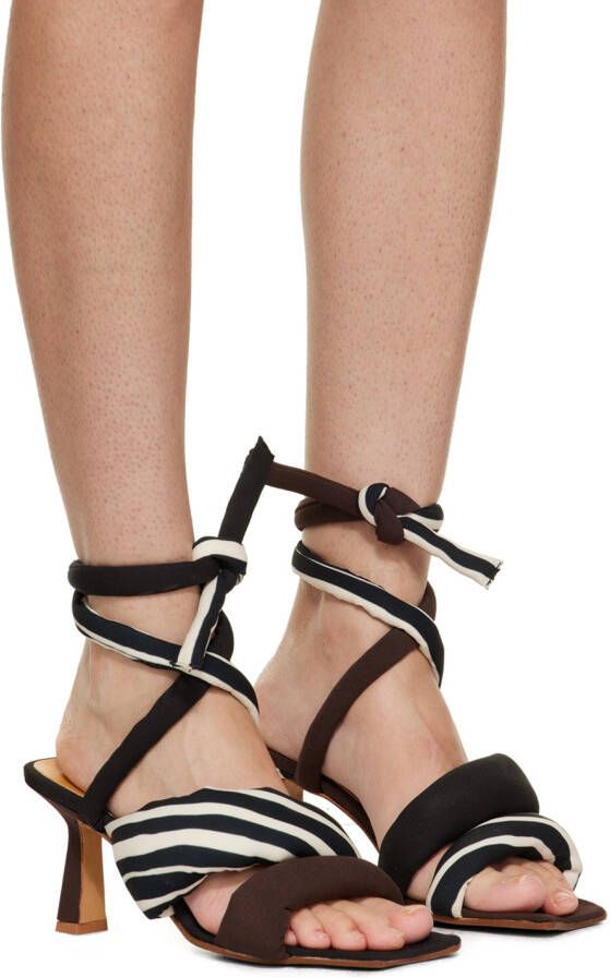 Ugo Paulon Black & Brown Yuri 2 Heeled Sandals