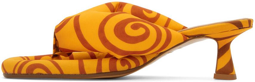 Ugo Paulon SSENSE Exclusive Orange Patel Heeled Sandals