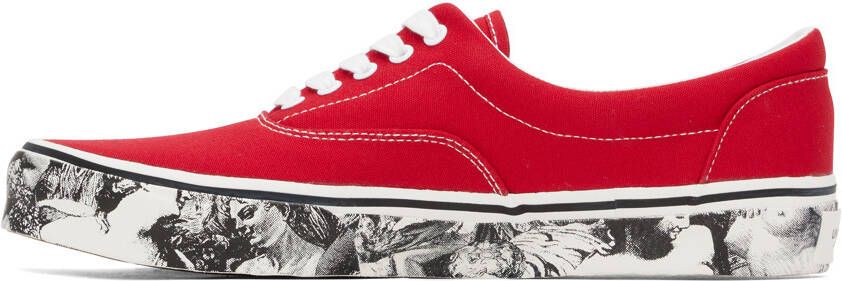 UNDERCOVER Red Printed Sneakers