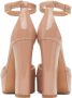 Valentino Garavani Beige One Stud 120 Platform Heeled Sandals - Thumbnail 2