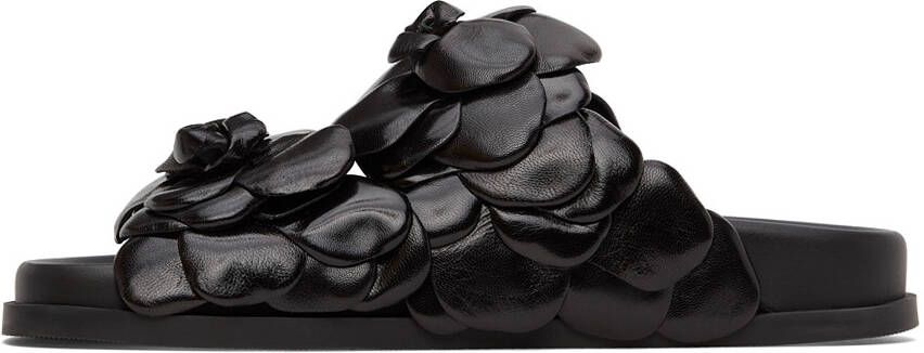 Valentino Garavani Black 03 Rose Edition Atelier Petal Sandals