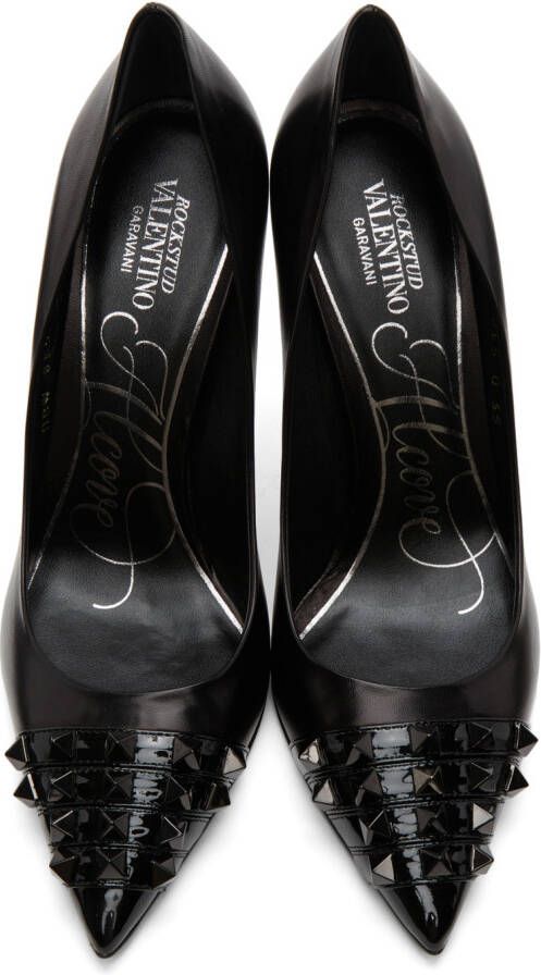 Valentino Garavani Black Alcove Stud Toe Heels