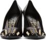 Valentino Garavani Black & Gold Alcove Stud Toe Heels - Thumbnail 2