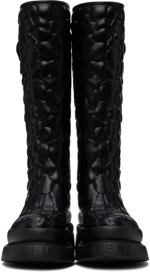 Valentino Garavani Black Atelier 03 Rose Edition Tall Boots