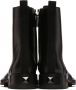 Valentino Garavani Black Calfskin Combat Boots - Thumbnail 4