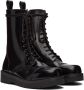 Valentino Garavani Black Camden Combat Boots - Thumbnail 4