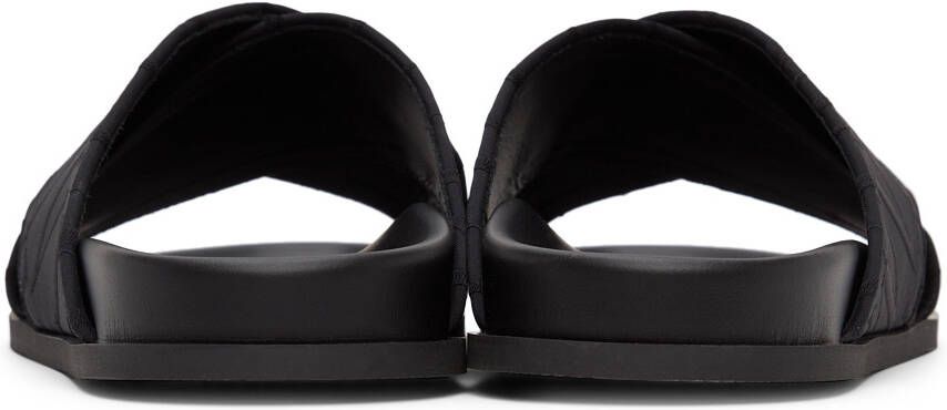 Valentino Garavani Black Jacquard 'VLTN' Sandals