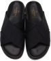 Valentino Garavani Black Jacquard 'VLTN' Sandals - Thumbnail 5