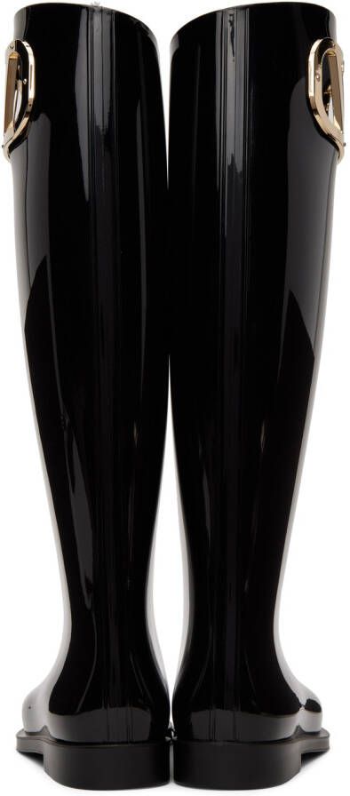 Valentino Garavani Black Logo Boots