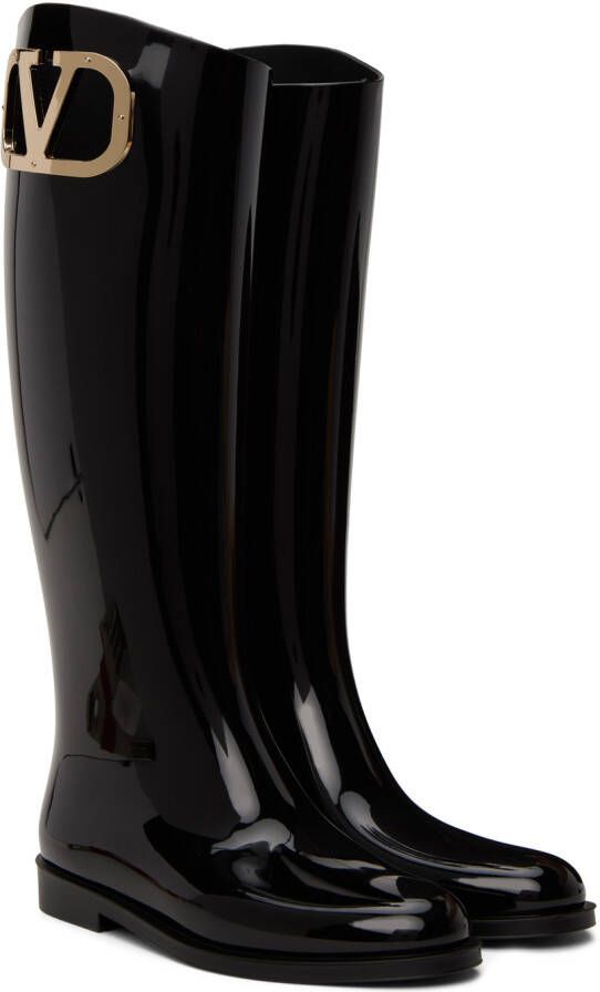 Valentino Garavani Black Logo Boots