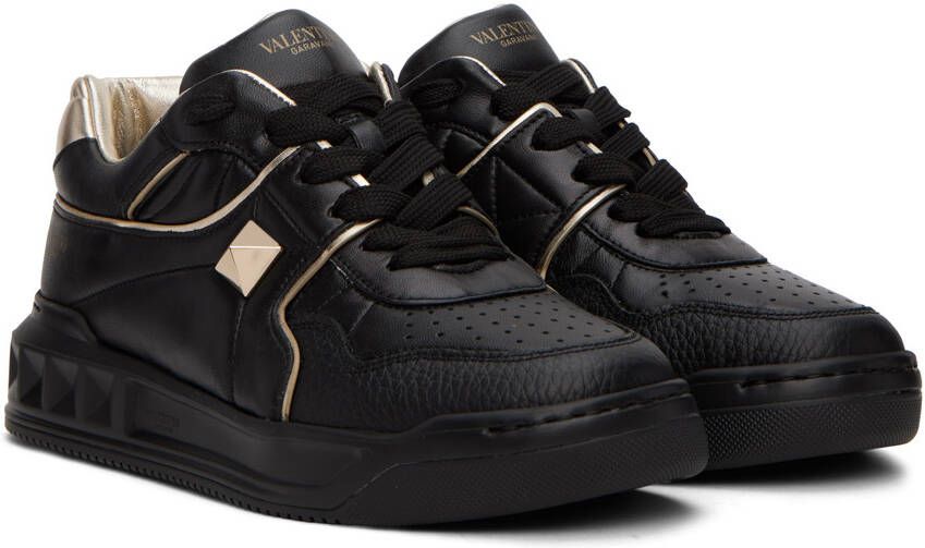 Valentino Garavani Black One Stud Sneakers