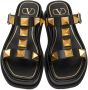 Valentino Garavani Black Platform Roman Stud Slide Sandals - Thumbnail 4