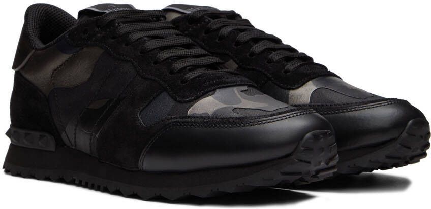 Valentino Garavani Black Rockrunner Sneakers