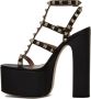 Valentino Garavani Black Rockstud 155 Heeled Sandals - Thumbnail 3