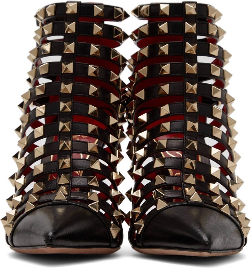 Valentino Garavani Black Rockstud Alcove Boots